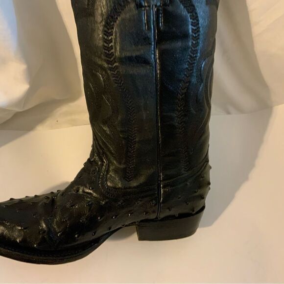 DARIOS GENUINE OSTRICH BLACK  LEATHER Mix match L 6.5 EE & R 5.5 EE main image 13